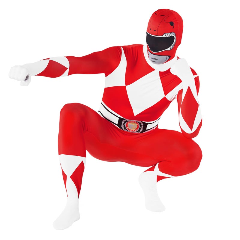 Morphsuits Official Power Ranger Morphsuit Costume,Red,Large 5'4"-5'10" (163cm - 177cm) - Image 3